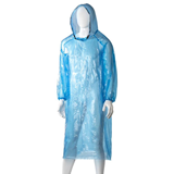 Disposable Polyethylene Hooded Ponchos Blue, 800mm x 1300mm x 30mu, 96 Pieces Box